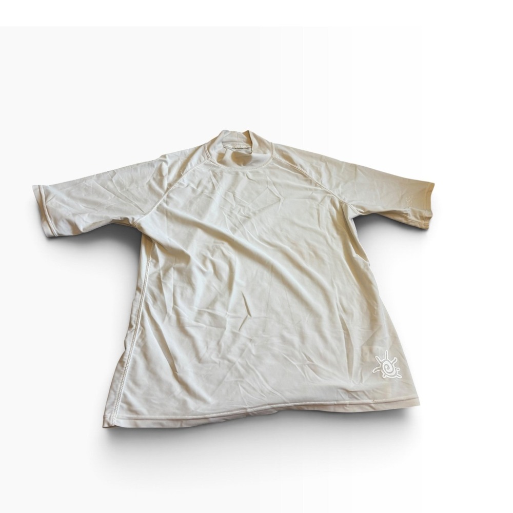 UV Skinz Short Sleeve Rash Guard XL White UPF 50+ Swim Shirt